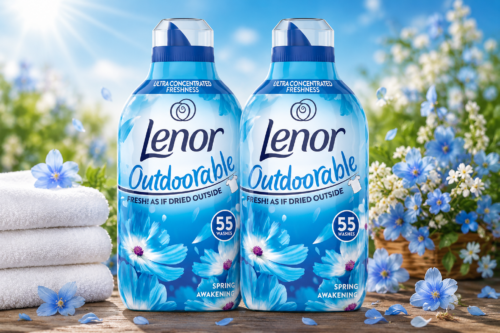 2x Lenor Outdoorable Fabric Conditioner Spring Awakening 55 Washes, 770ML - Ultra Concentrated Freshness- 100% Recycled Bottle