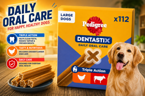 PEDIGREE DENTASTIX - Dental Dog Chews - Adult Large Dogs 25kg+ - 4 x 28 Sticks - Megapack of Dog Dental Sticks AUTO-WIN 24/08