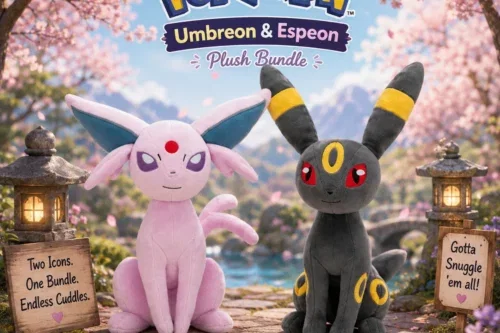 POKEMON SOFT TOY UMBREON & ESPEON BUNDLE-AUTO WIN 18/08