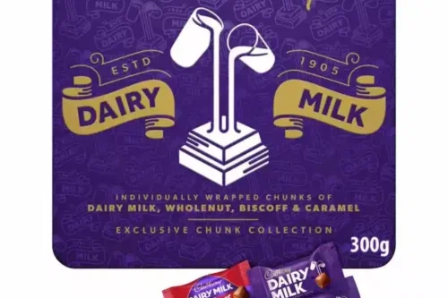 4XCADBURY DAIRY MILK CHUNK COLLECTION GIFT TIN 300G-AUTO WIN 16/09