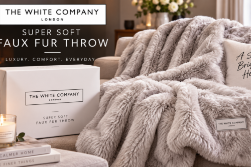 THE WHITE COMPANY Super Soft Faux Fur Throw-AUTO WIN 09/09
