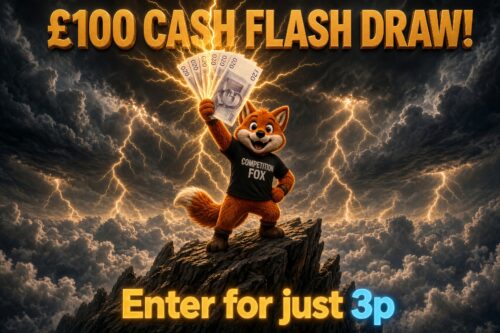 £100 CASH FLASH DRAW! 3P ENTRY-AUTO WIN 18/09