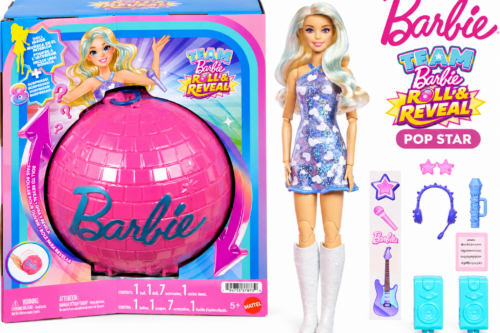 Barbie Team Roll and Reveal Pop Star Doll and Accessories- AUTO WIN 21/09
