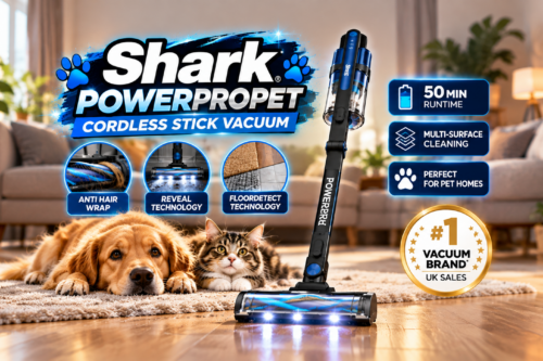 Shark PowerProPet Cordless Stick Vacuum with Reveal Technology, IZ381UKT AUTO-WIN 03/10