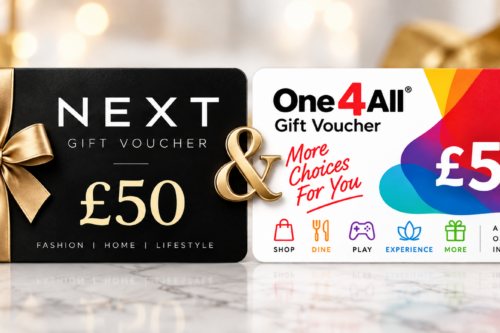 £50 Next and £50 One4All Voucher -AUTO WIN 18/09
