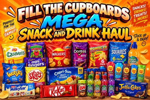 FILL THE CUPBOARDS MEGA SNACK AND DRINK HAUL AUTO-WIN 05/09