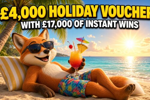 £4,000 HOLIDAY VOUCHER WITH £17,000 OF INSTANT WINS-21/09