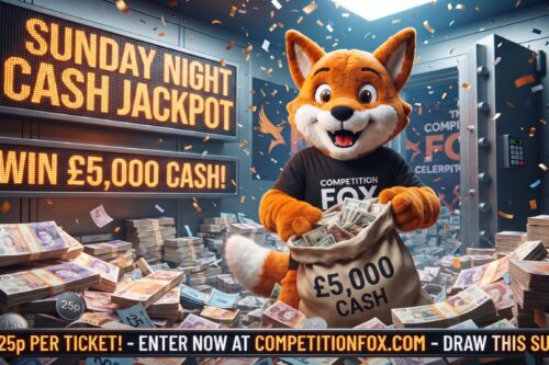 £5,000 CASH! CASH SUNDAY! 25P PER TICKET! 13/09
