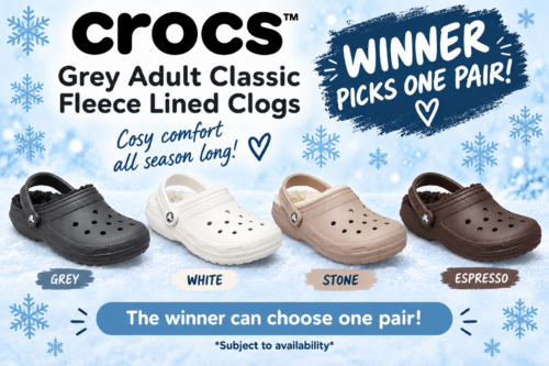 Crocs Grey Adult Classic Fleece Lined Clogs-AUTO WIN 16/09