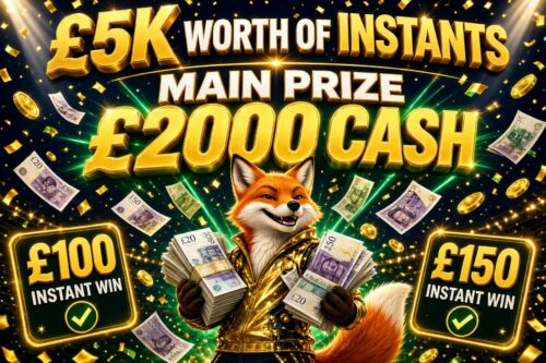 £5K WORTH OF INSTANTS- MAIN PRIZE £2000 CASH- 14/09-AUTO WIN