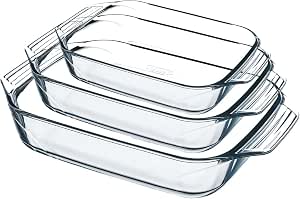 FOX GIVEAWAY - Pyrex 8023510 Set of 3 Borosilicate Glass Oven Plates – Extreme Resistance-AUTO WIN