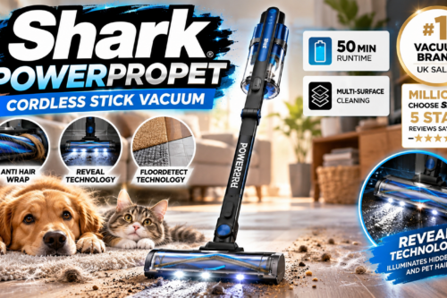 Shark PowerProPet Cordless Stick Vacuum with Reveal Technology, IZ381UKT AUTO-WIN 03/10