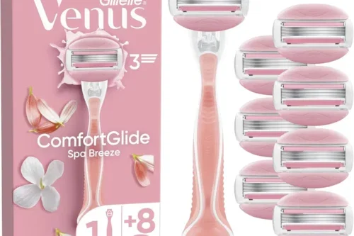 GILLETTE VENUS COMFORTGLIDE SPA BREEZE WOMEN’S RAZOR- 8 BLADES, 3 BUILT-IN BLADES FOR A SMOOTH, CLOSE SHAVE THAT LASTS-AUTO WIN 03/10