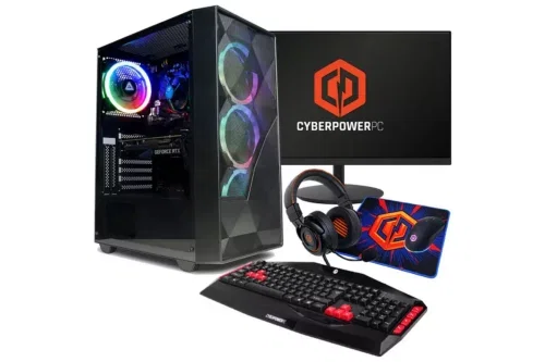 CyberPowerPC i5 16GB 1TB RTX 4060 Gaming PC Bundle-AUTO WIN 25/09