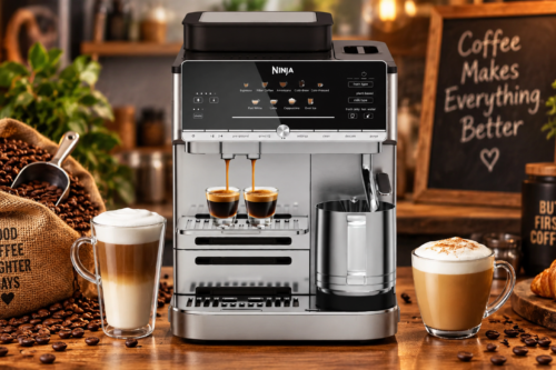 Ninja AutoBarista AE1001UK Automatic Bean to Cup Coffee Machine, Stainless Steel-AUTO WIN 11/09