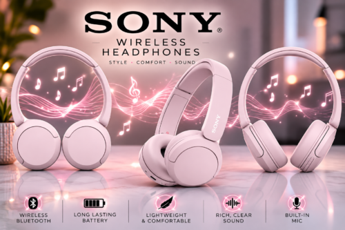 SONY SONY WH-CH520 BLUETOOTH WIRELESS ON-EAR HEADPHONES WITH MIC/REMOTE, PINK-AUTO WIN 02/08