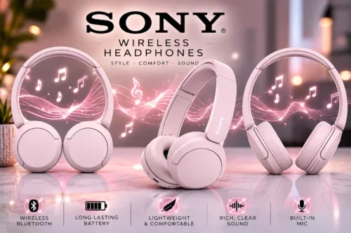 Sony Sony WH-CH520 Bluetooth Wireless On-Ear Headphones with Mic/Remote, Pink AUTO-WIN 03/10