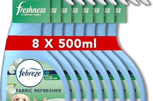 FEBREZE FABRIC FRESHENER SPRAY, 4L (500ML X 8) – PET ODOUR FIGHTER, ELIMINATES ODOURS, REFRESHES FABRICS-AUTO WIN 03/10
