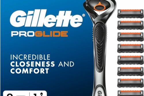 Gillette ProGlide Razor for Men, 1 Handle & 9 Blade Refills | Lubrastrip, Close Shave, Precision Manual Shaving System AUTO WIN 03/10