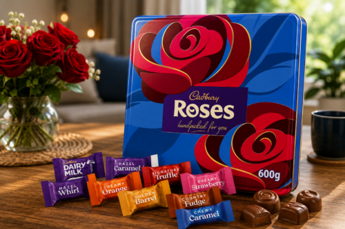 4X CADBURY ROSES CHOCOLATE TIN-AUTO WIN 02/09