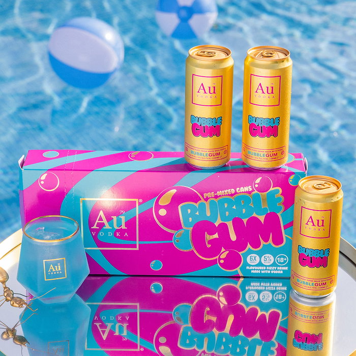 Au Vodka Limited Edition Bubblegum Cans Pack-AUTO WIN 24/09