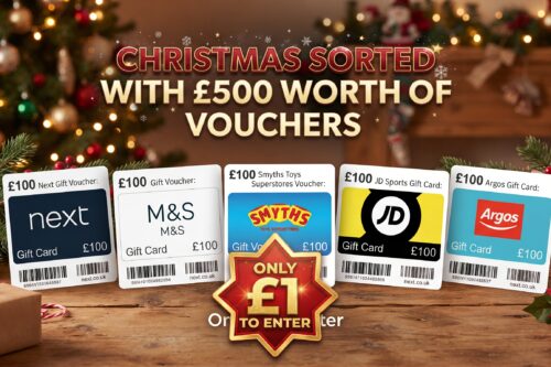 CHRISTMAS SORTED WITH £500 WORTH OF VOUCHERS- 13/09