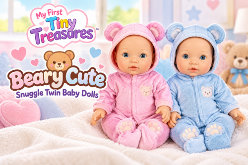 My First Tiny Treasures Beary Cute Snuggle Twin Baby Dolls-AUTO WIN 05/10