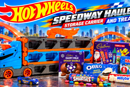Hot Wheels Speedway Hauler Storage Carrier and Treats-AUTO WIN 09/10