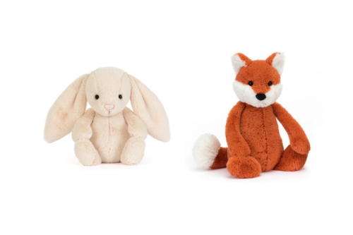 JELLYCAT BUNDLE BUNNY JUNIOR & FOX CUB AUTO-WIN 22/09