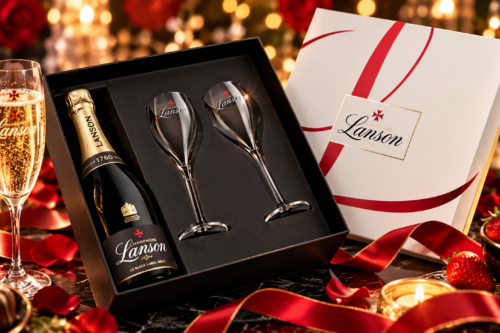 Lanson Le Black Label Champagne with 2 Flutes Gift Pack, 75cl WIN 03/10
