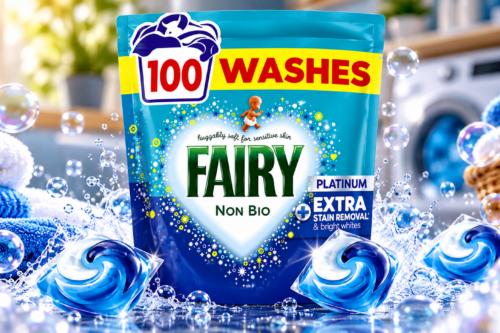 Fairy Non Bio Platinum Washing Liquid Pods, 100 Washes AUTO-WIN 03/10