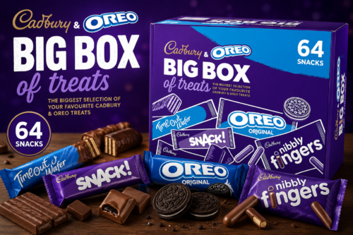 Cadbury & OREO Big Box of Treats, 64 Assorted Chocolates and Snacks, 1790 g (Pack of 1) AUTO-WIN 06/09