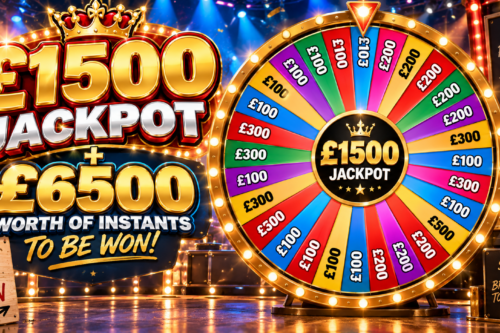 £1500 JACKPOT + £6500 WORTH OF INSTANTS TO BE WON -AUTO WIN 09/09
