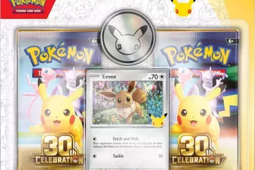 2X Pokémon 30th Celebration Booster Packs Eevee Trading Card-AUTO WIN 08/10