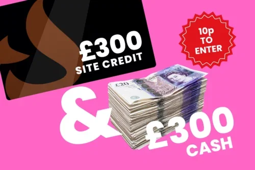 £300 CASH + £300 SITE CREDIT FOR ONLY 10P!-AUTO WIN 15/10