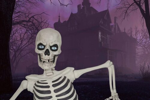 Halloween 5ft (1.6m) Giant Ground Breaking Skeleton with Lights & Sounds-AUTO WIN 07/10