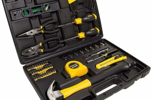 STANLEY Home Owner Kit, Includes Screwdriver, Plier, Knife, Spanner, Tape Measure and Hammer, Multiple Piece Tool Kit, 65 pc-AUTO WIN 10/10
