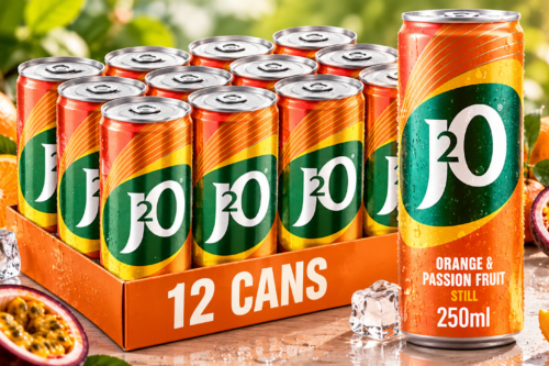 36 J2O Orange & Passionfruit Juice Blend | 250ml Can | 12 Pack X3 AUTO-WIN