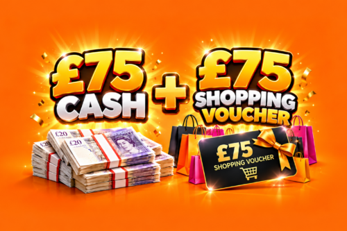 WIN £75 CASH AND £75 SUPERMARKET GIFT CARD- 08/10