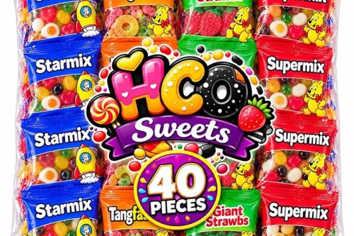 Mini Bags 40 Pack Sweets Gift Set – Assorted Sweets with Starmix, Supermix, Giant Strawbs & Tangfastics – Sharing Multipack for Birthdays, Parties, Party Bags & Gifts AUTO-WIN 31/10
