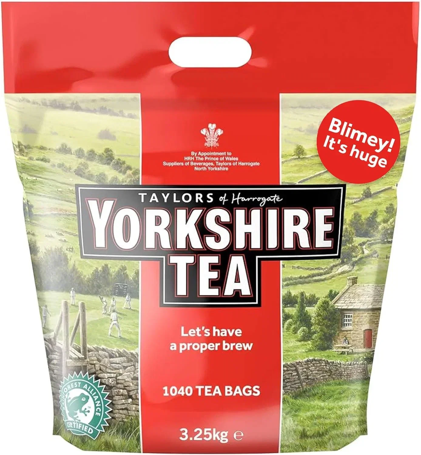 YORKSHIRE TEA, TOTAL 1040 TEA BAGS-AUTO WIN 31/10