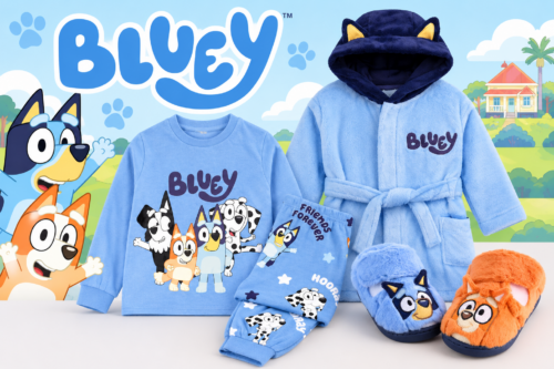 Blue Bluey & Bingo Pyjamas Dressing Gown Set & Slippers -AUTO WIN 21/10