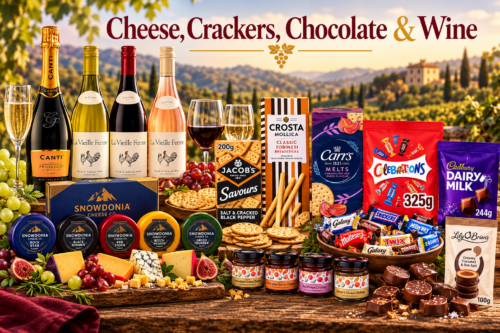 Cheese, Crackers, Wine and Chocolate Bundle-AUTO WIN 07/10