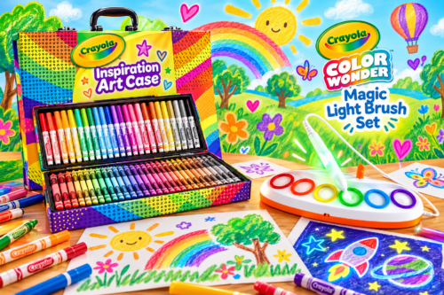 Crayola Inspirational Art Case & Colour Wonder Magic Light Brush Set -AUTO WIN 10/10