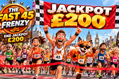 THE FAST 45 FRENZY - END JACKPOT £200 - AUTO WIN 23/10
