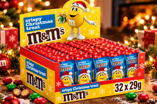 M&M’S MINIS CRISPY MILK CHOCOLATE SANTAS BULK CHRISTMAS SWEETS BOX 32X29G-AUTO WIN 14/10