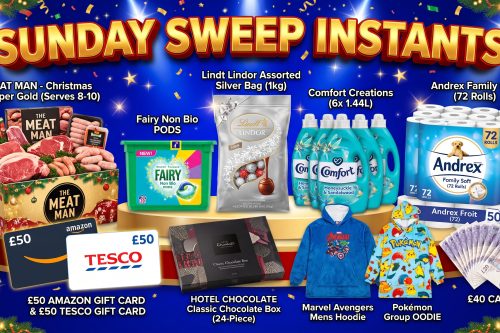 SUNDAY SWEEP INSTANTS- DAILY LOOT - END PRIZE £100 CASH-AUTO WIN 01/11