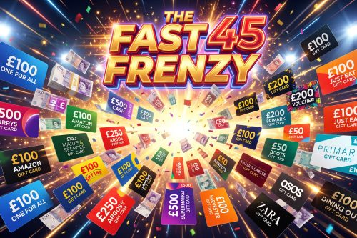 THE FAST 45 FRENZY - END JACKPOT £200 - AUTO WIN 30/10