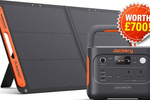 Jackery Solar Generator 1000 v2 with 100W Solar Panel, 1kWh Power Station-AUTO WIN 02/11