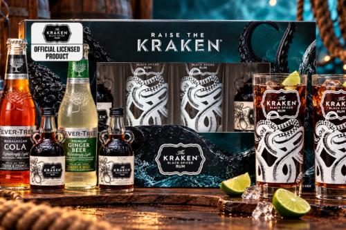 The Kraken Spiced Rum Gift Set, 2 x 5 cl, 2 Glasses AUTO-WIN 15/10